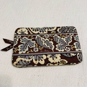 Vera Bradley Eloise Clasp Wallet in Slate Blooms - Brown, Cream, & Blue